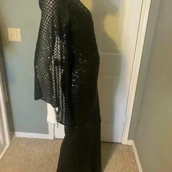 Miss ORD Plus Mermaid Black Sequin Evening Dress Size Large - Picture 9 of 12
